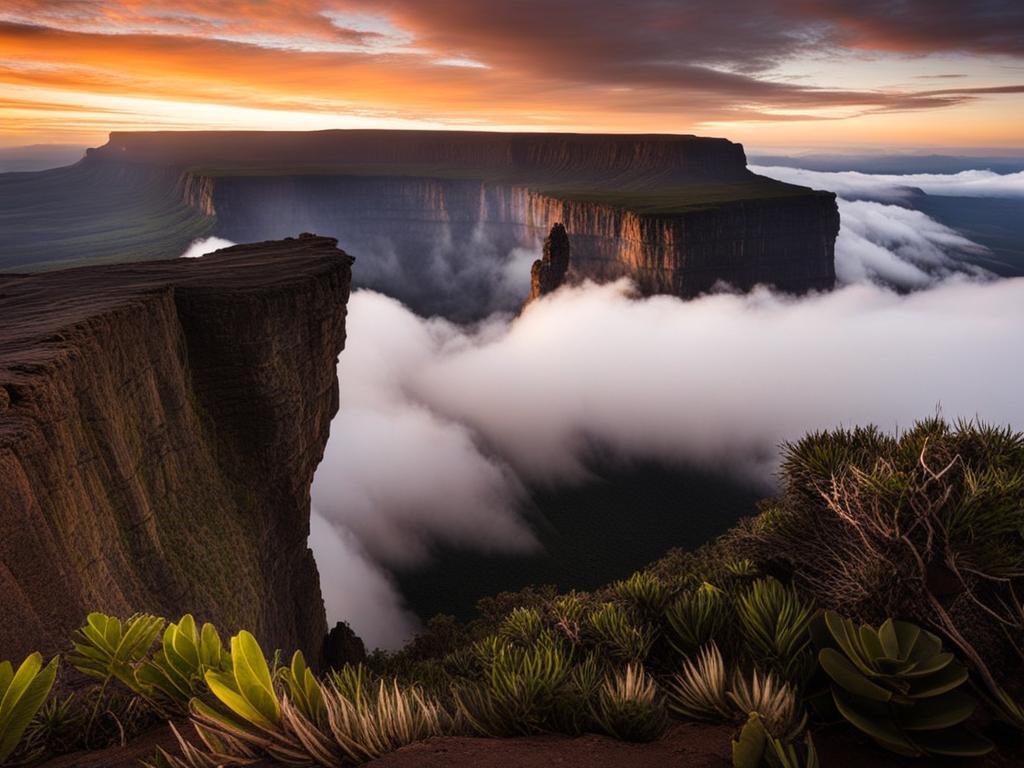 mount roraima, venezuela - imagine the otherworldly landscapes of mount roraima, with its towering flat-topped summit. 