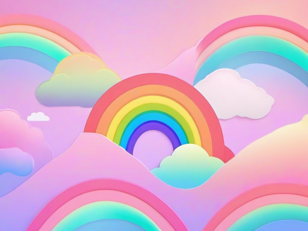 Aesthetic Pastel Rainbow Wallpaper  