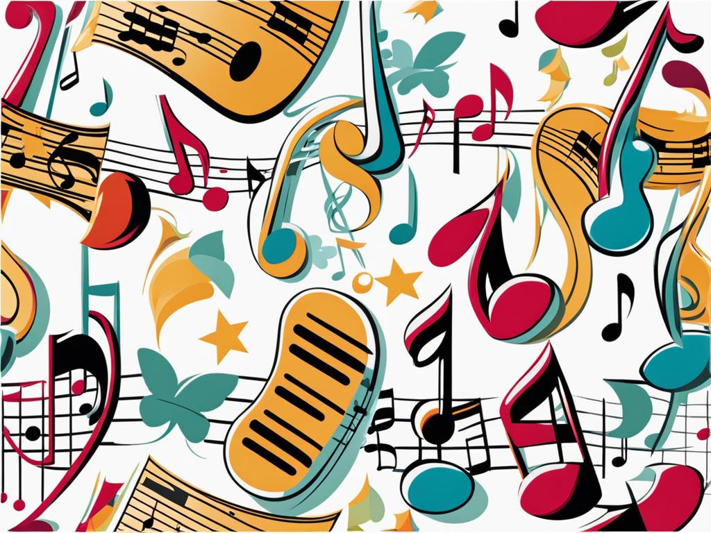 music clipart: harmonious music creating a magical melody. 