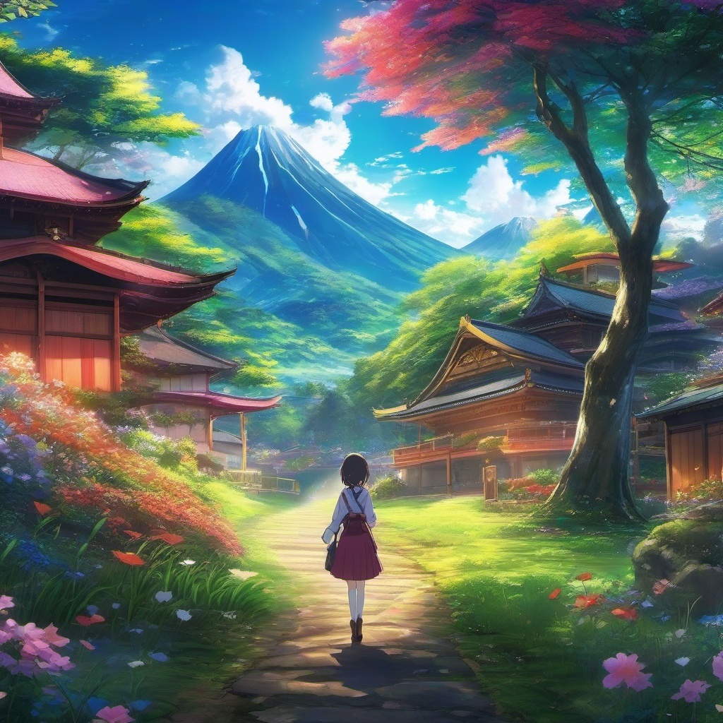 Vibrant and enchanting world. anime, wallpaper, background, anime key visual, japanese manga