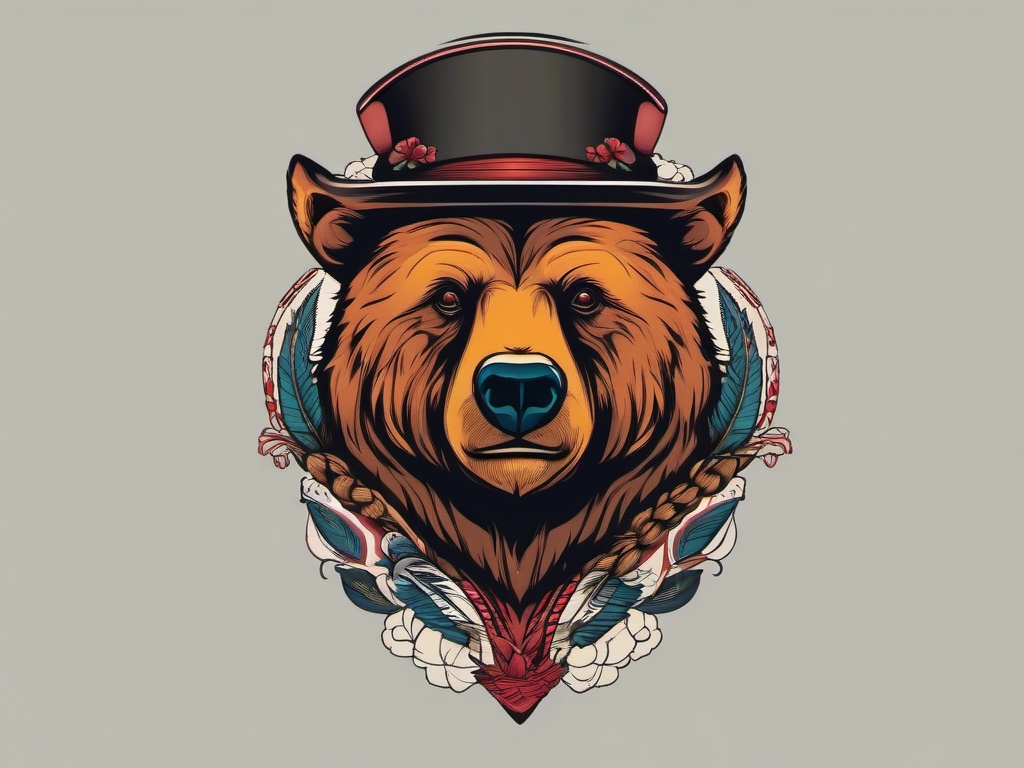 carmy the bear tattoos  simple vector color tattoo