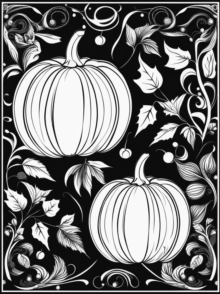 pumpkin clipart black and white - symbolizing autumn's arrival. 