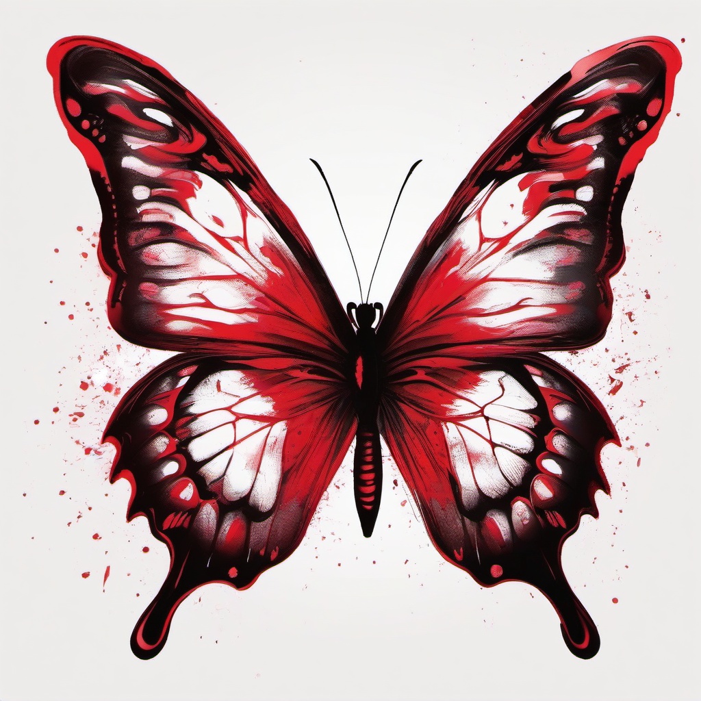 red ink butterfly  