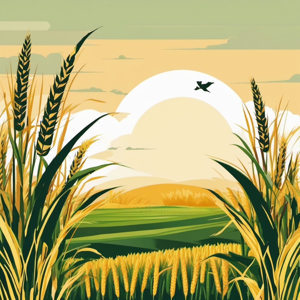 Cornfield Adventures clipart - Adventurous time in the cornfield, ,vector color clipart,minimal