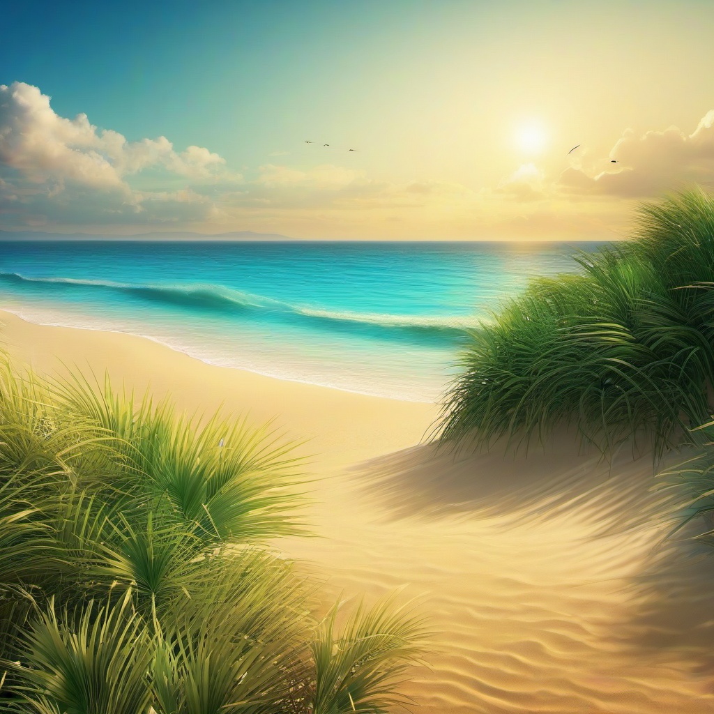 Beach background - beach scene background wallpaper  