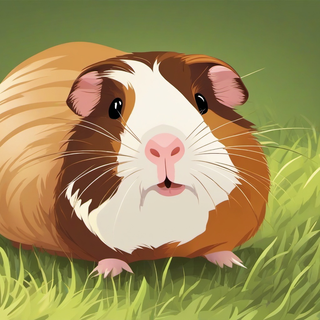 Guinea Pig cartoon - small, squeaky rodent often kept as a pet  