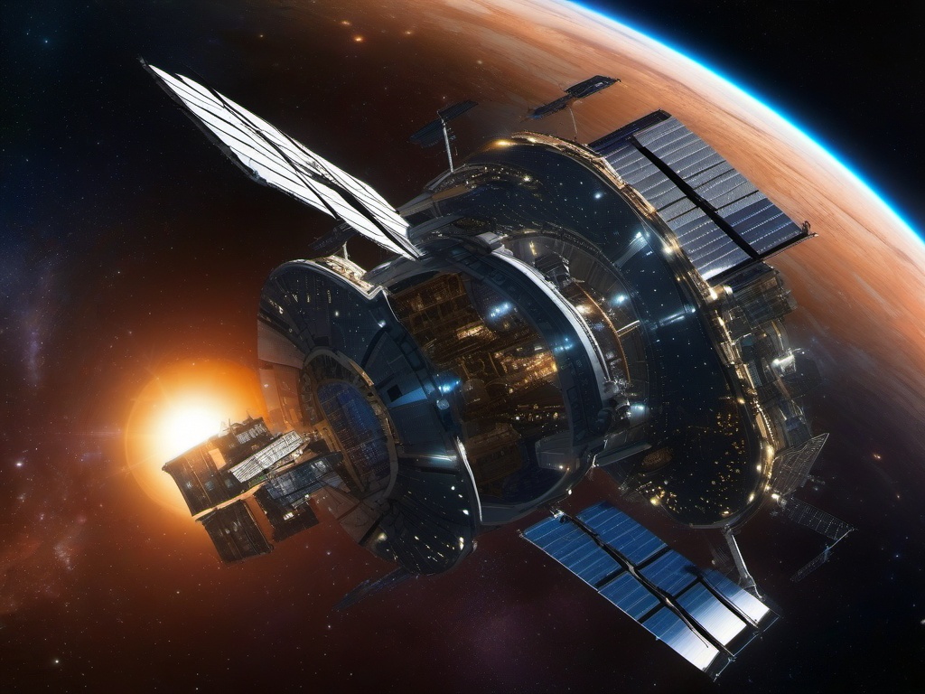 Cool Space Station in the Galaxy Cool Space Wallpapers intricate details, patterns, wallpaper photo