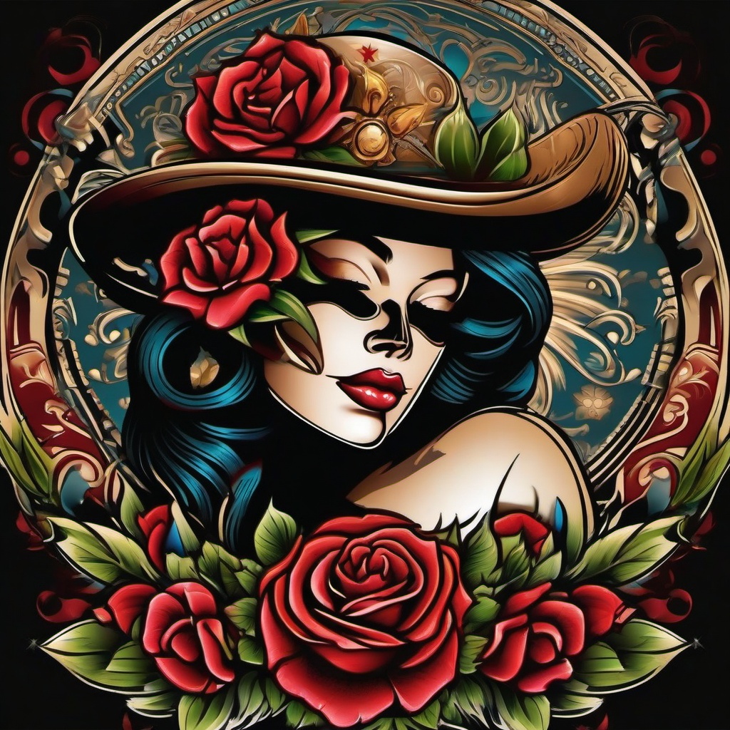 chicano gambling tattoo  simple vector color tattoo