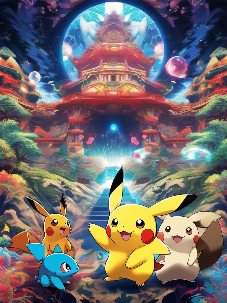 Pokemon Anime Wallpaper Exciting Adventures in the World of Pokemon wallpaper splash art, vibrant colors, intricate patterns