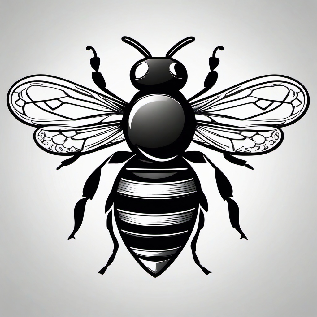 bee tattoo black  vector tattoo design