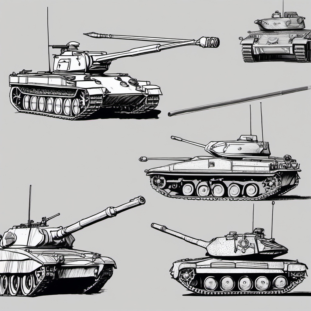 drawing of tanks  minimal rough scribbles,doodles,black and white