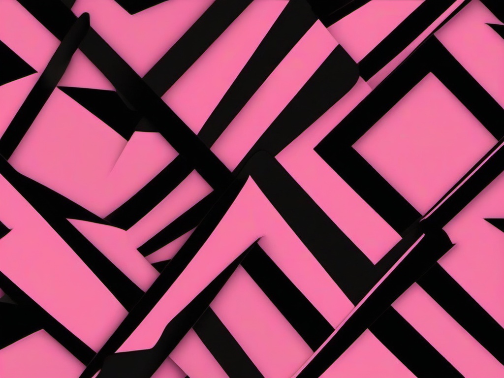 Pink & Black Background-Pink with bold black stripes or polka dots for a striking contrast  background wallpaper