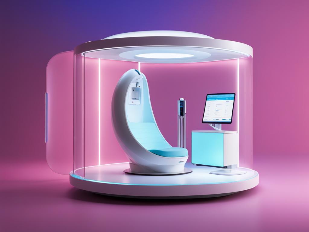 personalized medicine pods, diagnosing and curing illnesses with tailored treatments. 