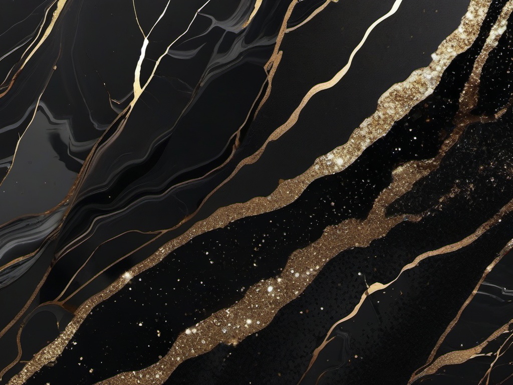 Black Glitter Marble Background  