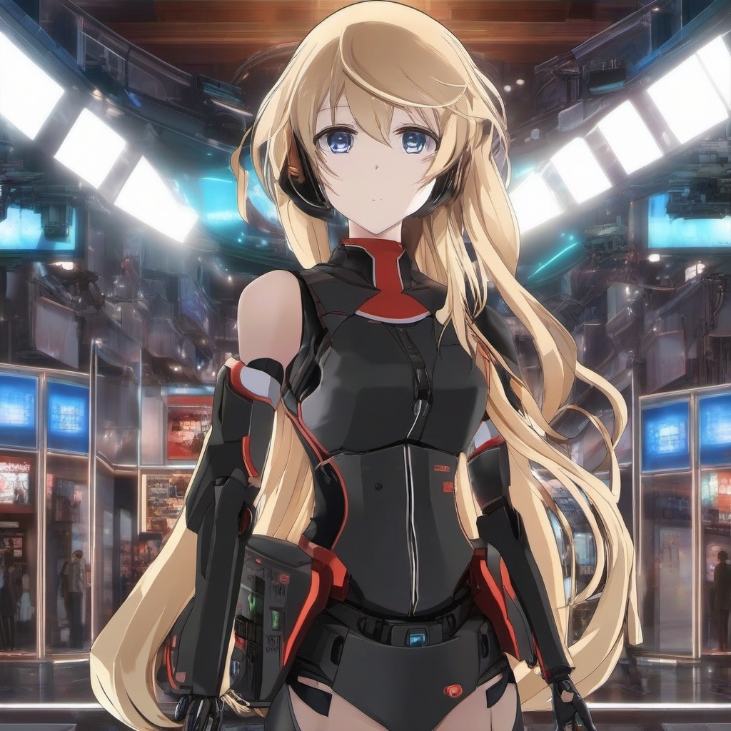 Half robot anime girl anime, anime key visual, japanese manga