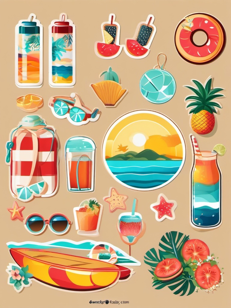 July clipart - summer vacation vibes  clipart