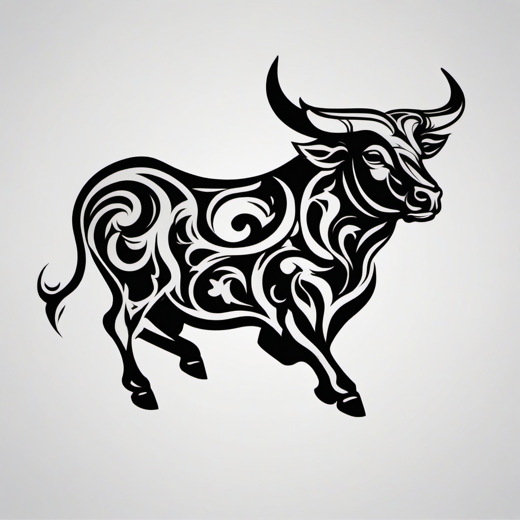 taurus tattoo small  simple vector color tattoo