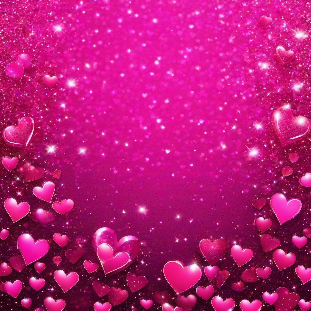 Glitter background - pink glitter hearts wallpaper  