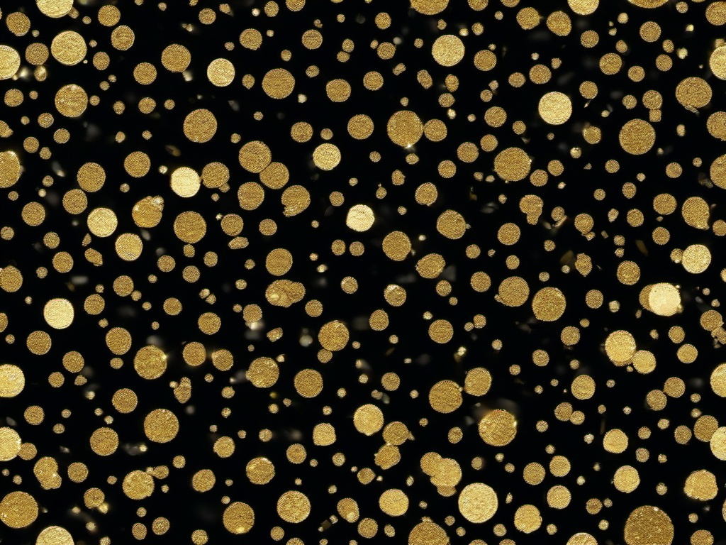 Gold Glitter On Black Background  