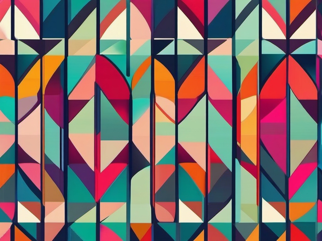 Cool Backgrounds - Geometric Patterns in Bold Colors wallpaper splash art, vibrant colors, intricate patterns