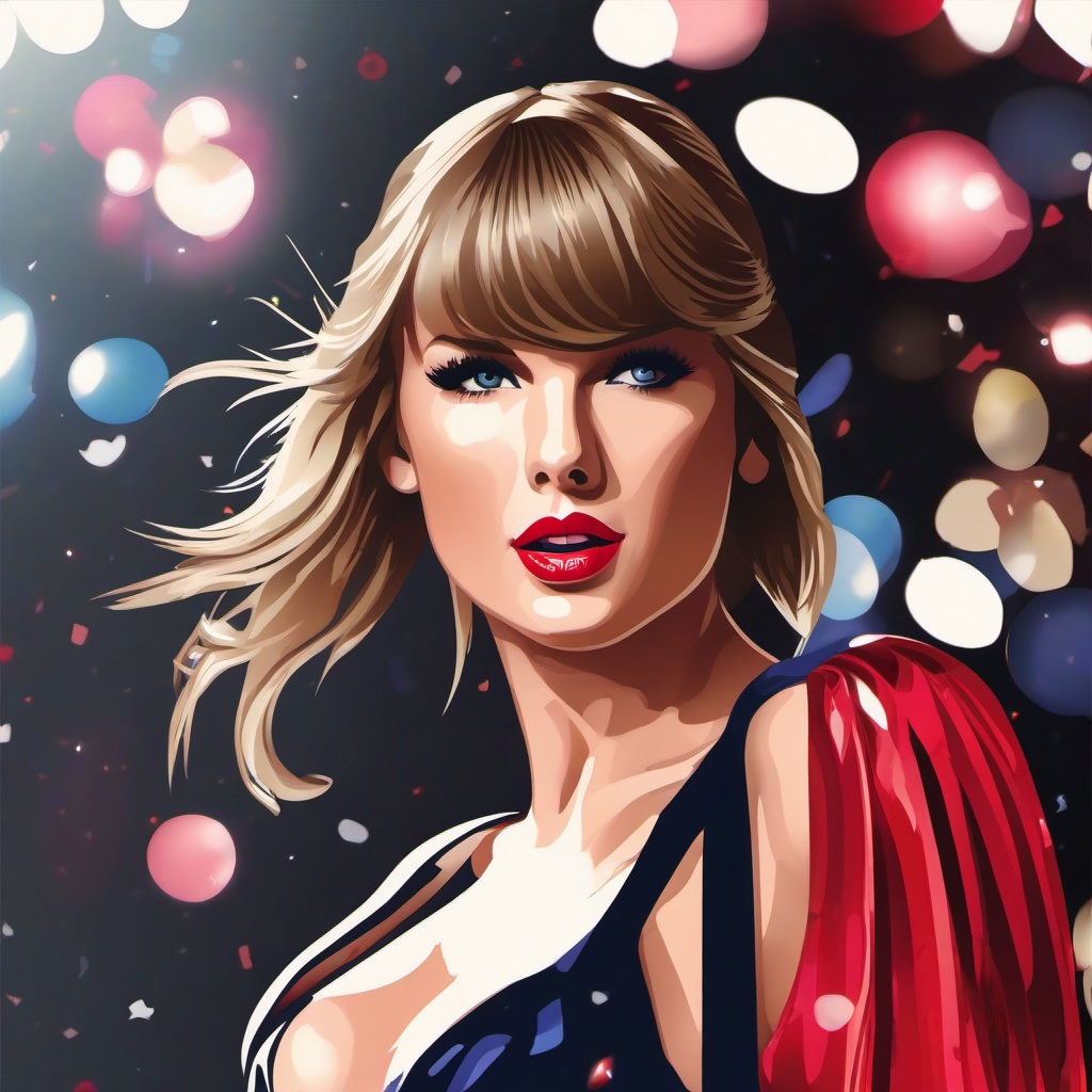 Taylor Swift clipart - Taylor Swift in a music video scene  