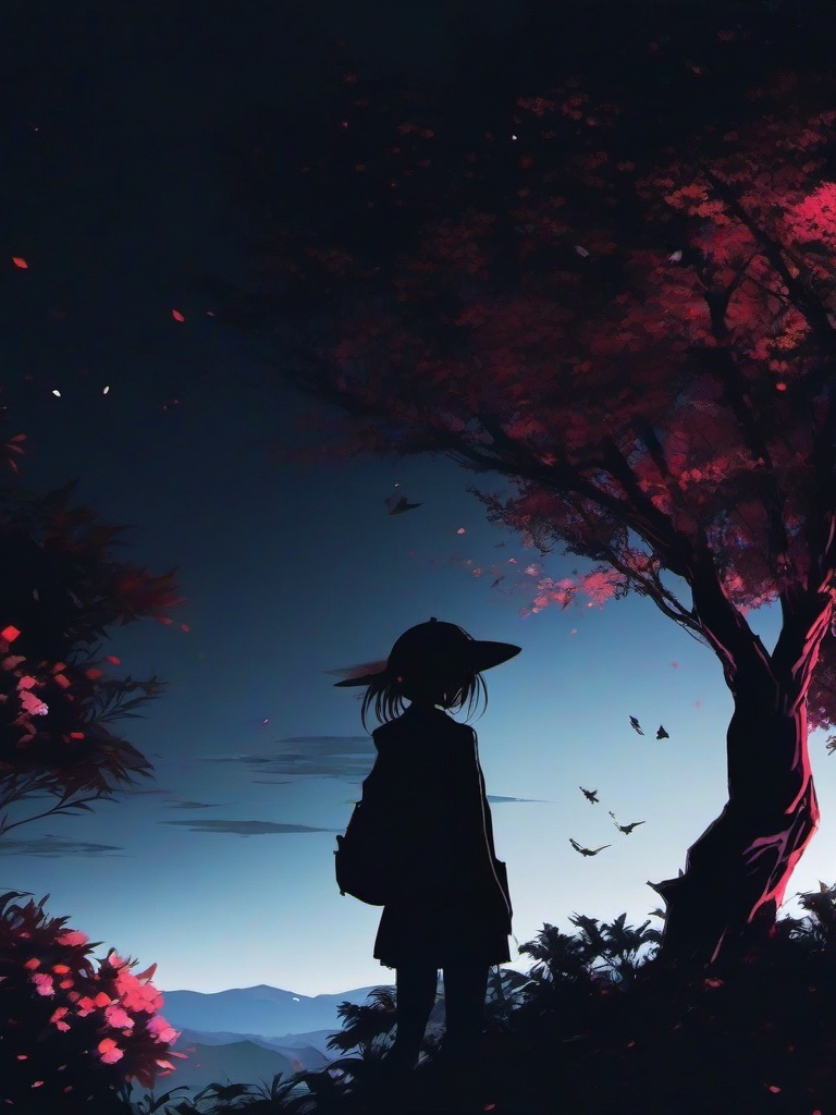 Wallpaper Dark Aesthetic Anime  ,mobile iphone background wallpaper