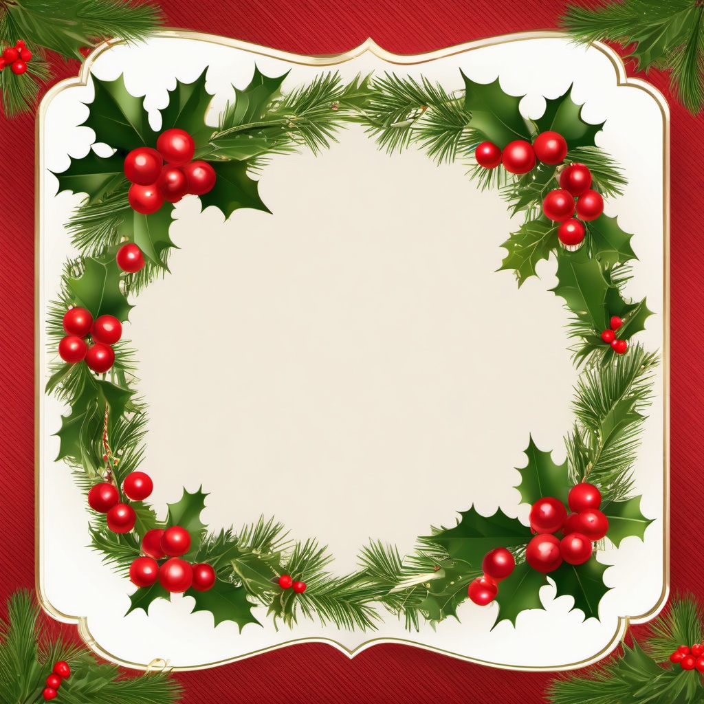 Christmas borders free with holly and ribbons clipart  simple, 2d flat