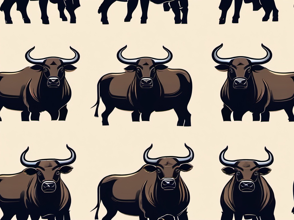 African Buffalo clipart - Powerful bovine found in Africa, ,color clipart vector style