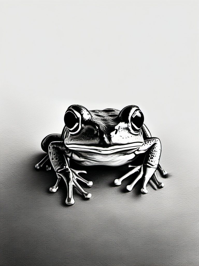 drawing of golden frog  minimal rough sketch scribbles,doodles,black and white