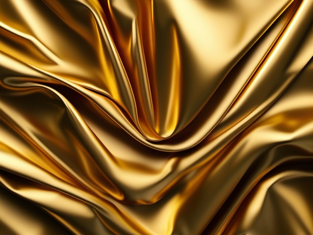 Shiny gold foil paper top view, photo realistic background, hyper detail, high resolution