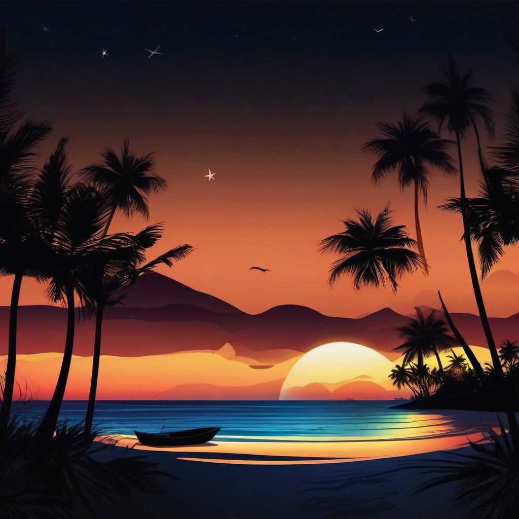 Beach background - beach wallpaper night  