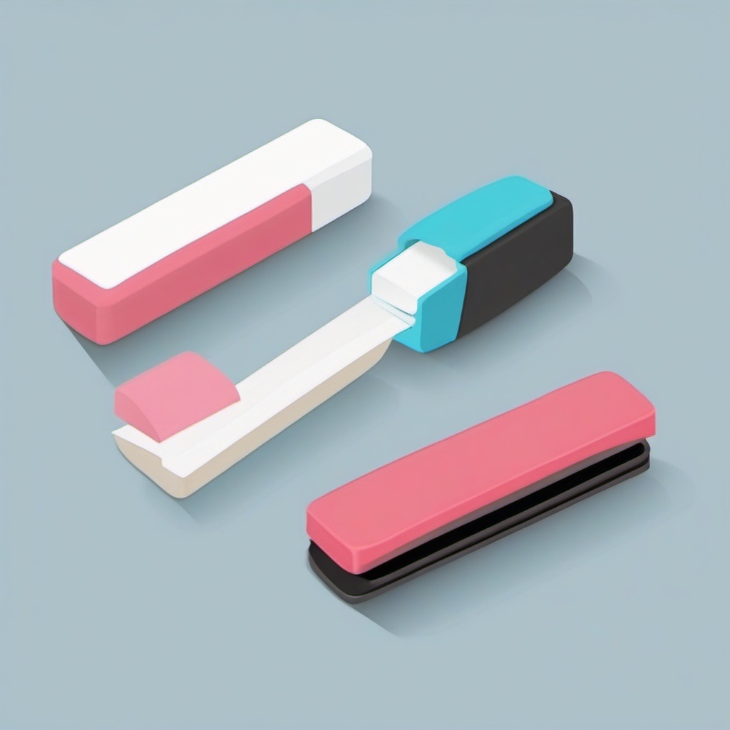 Eraser Sticker - Correcting mistakes with the soft and efficient eraser, , sticker vector art, minimalist design