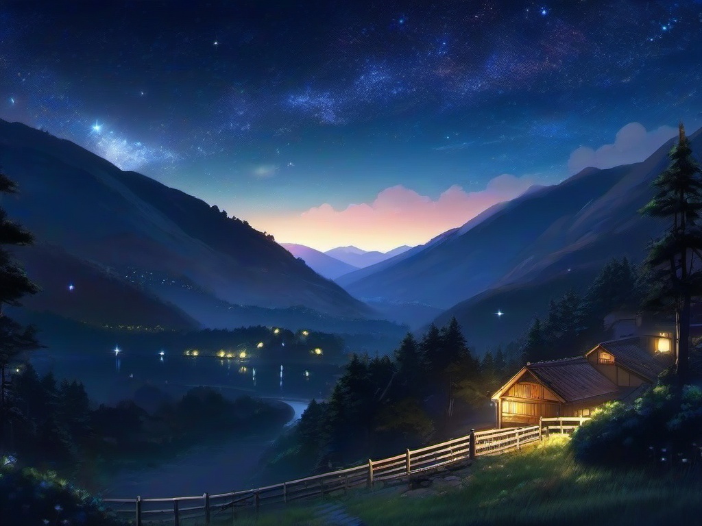 Starry Night Anime Wallpaper  