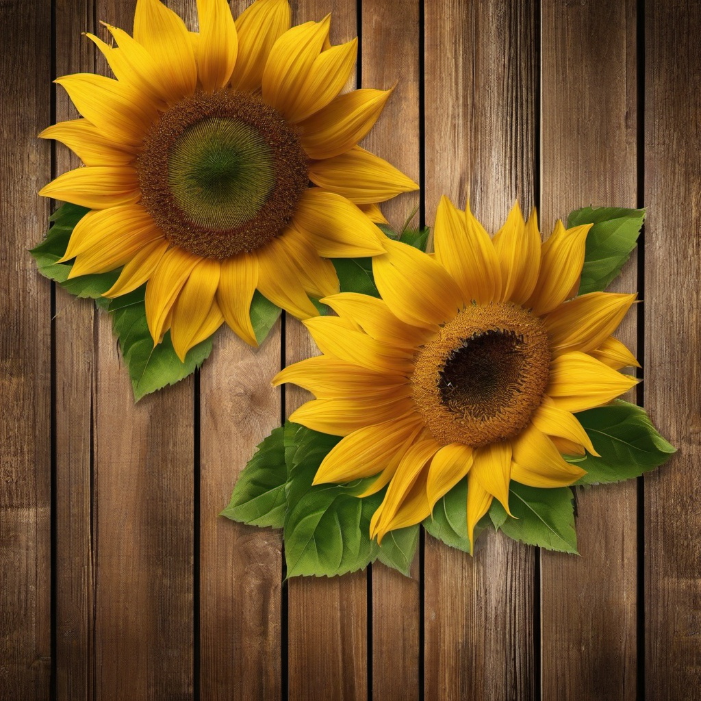 Wood Background Wallpaper - sunflower and wood background  