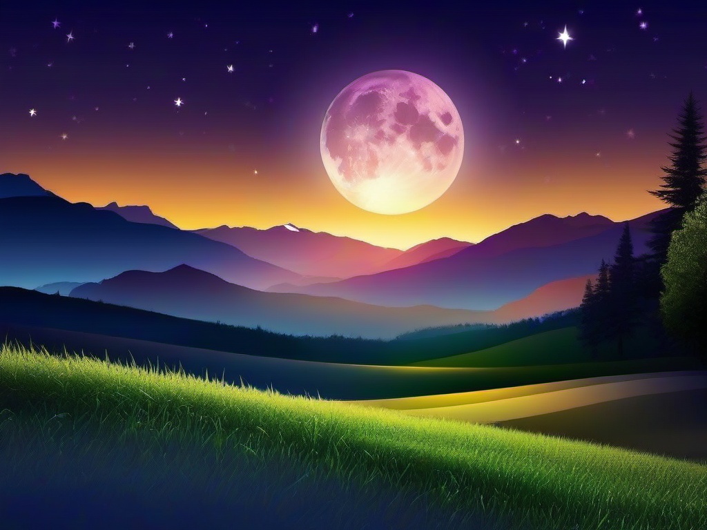 Beautiful Night Scenery Wallpaper  ,desktop background wallpaper