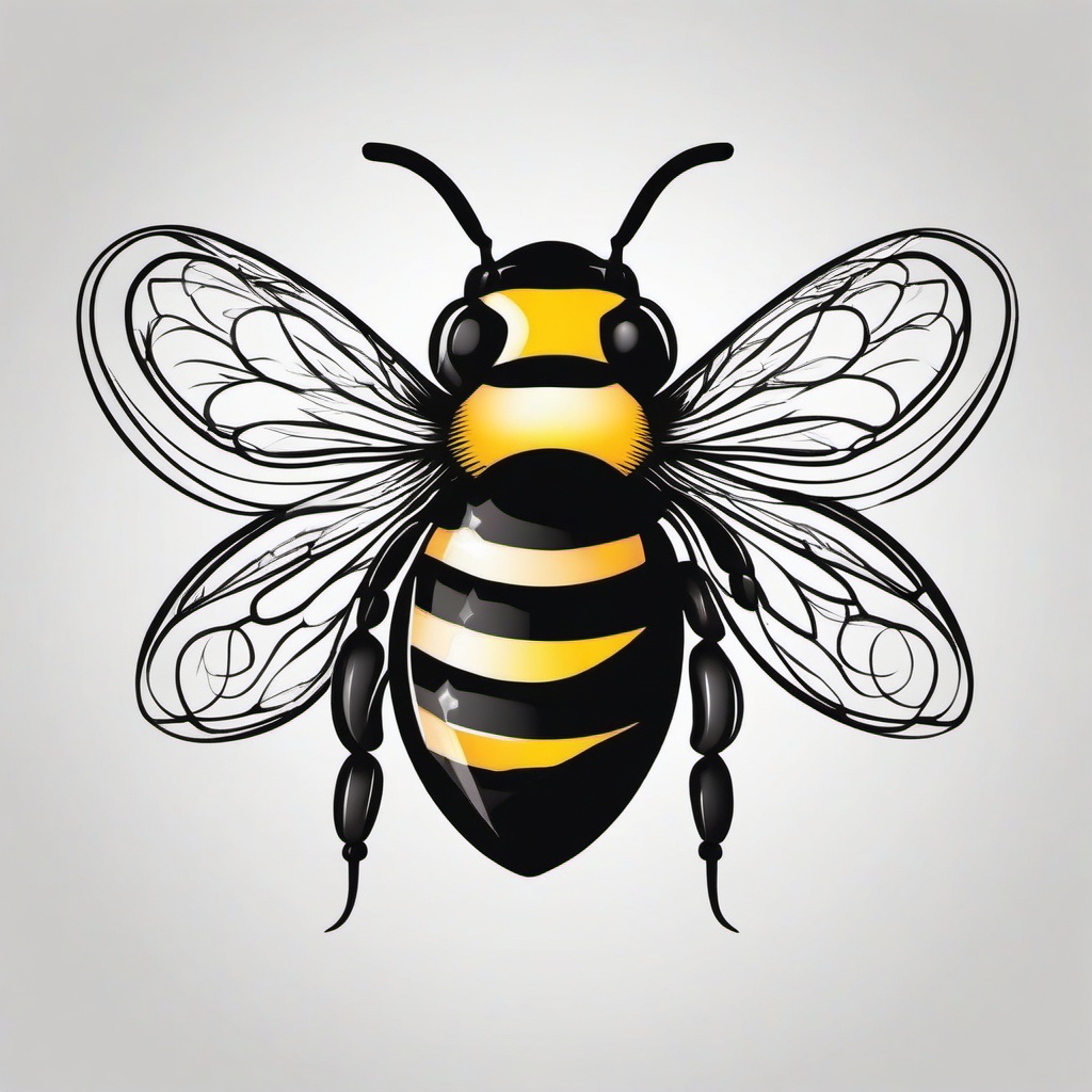 cute bumble bee tattoo  vector tattoo design