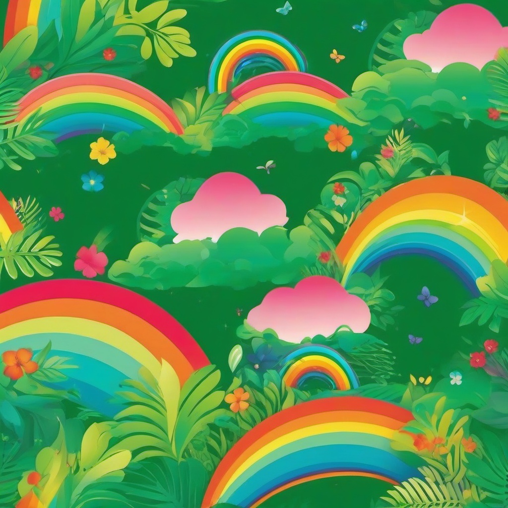 Rainbow Background Wallpaper - green rainbow friends background  