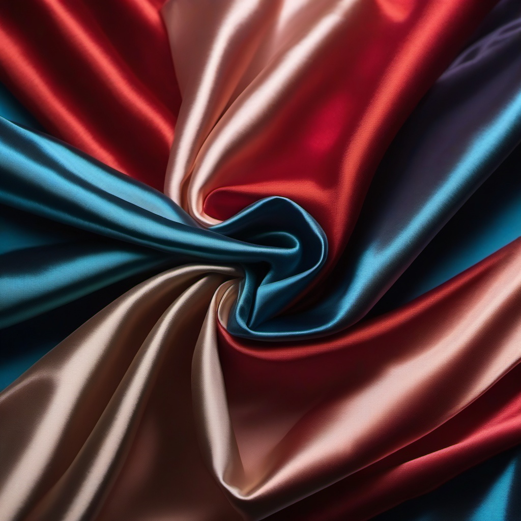 Silk taffeta fashion photography top view, product photoshoot realistic background, hyper detail, high resolution