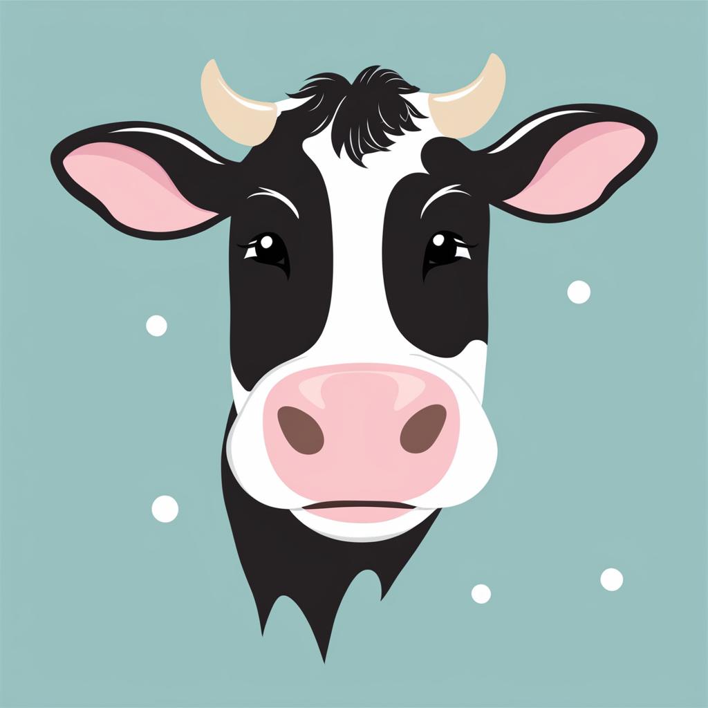 cow clipart - a cute and spotted cow drawing. 