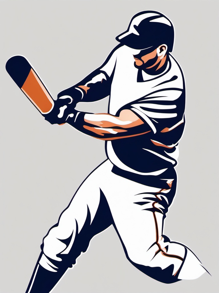 Baseball bat swinging in motion clipart.  vector style illustration, white background