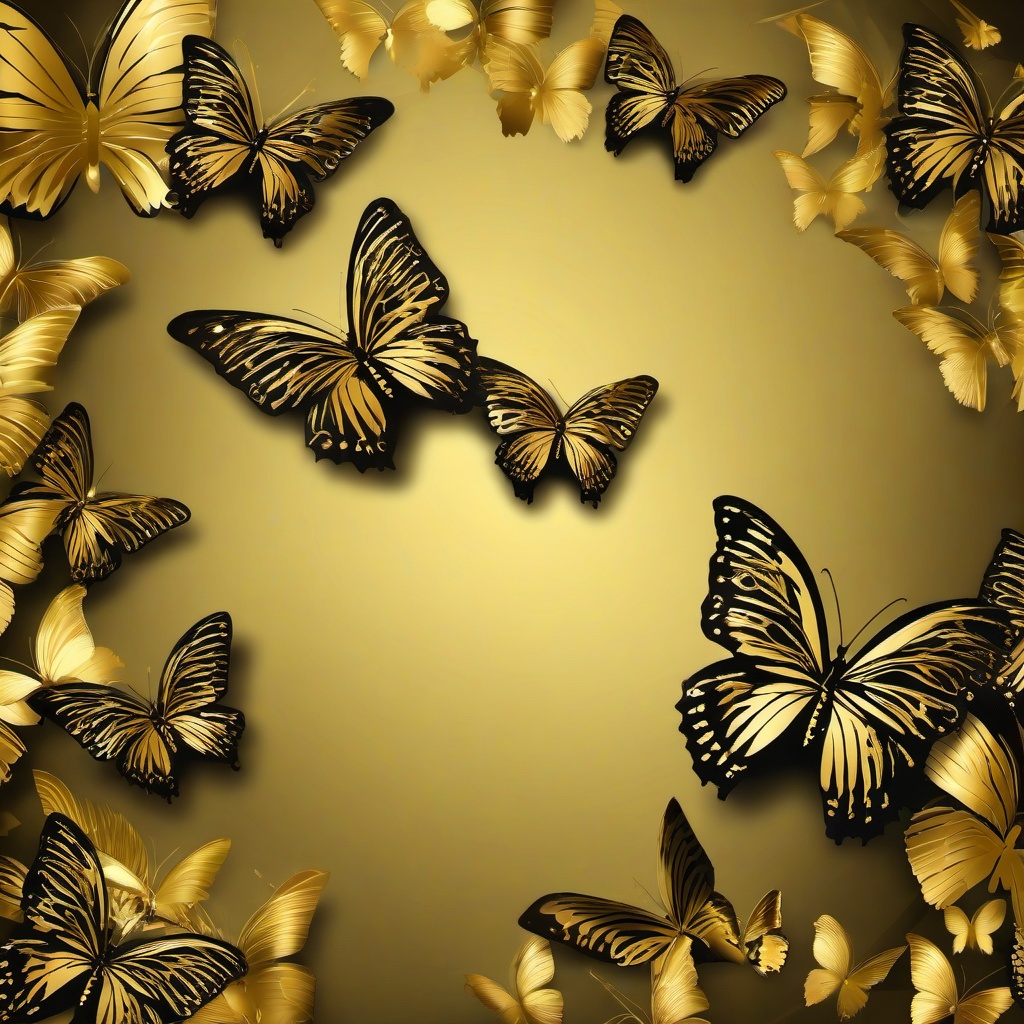 Butterfly Background Wallpaper - gold butterflies background  