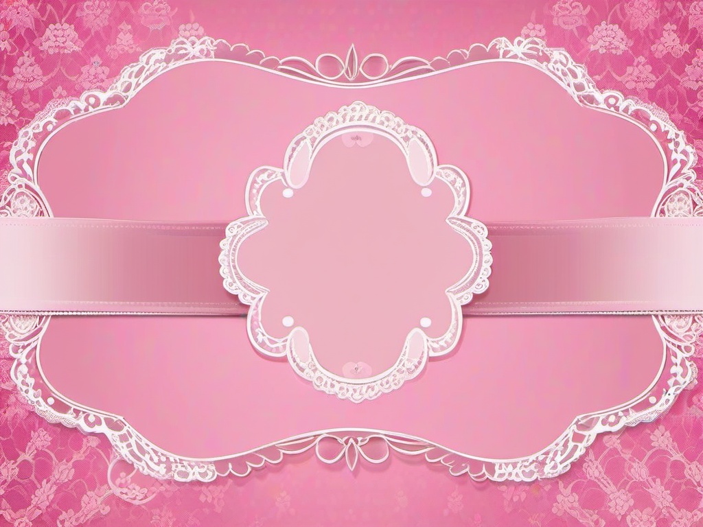 Girly Wallpaper Pink-Soft pink with floral lace and cute ribbon patterns  background wallpaper