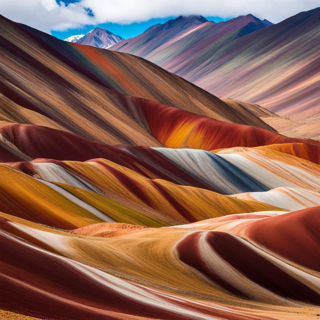 rainbow mountains, peru - hikes to colorful, striped mountains in the andes. 