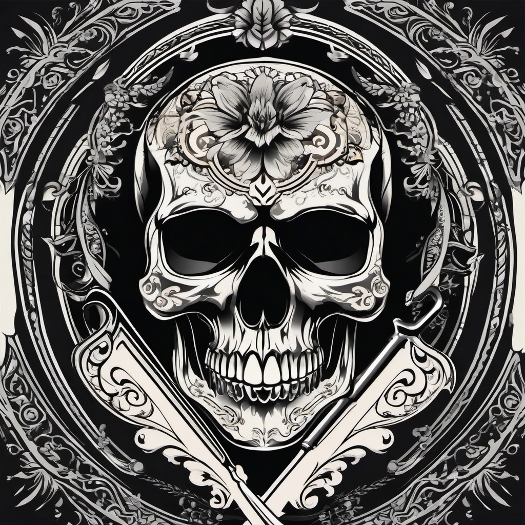 skull key tattoos  simple vector color tattoo