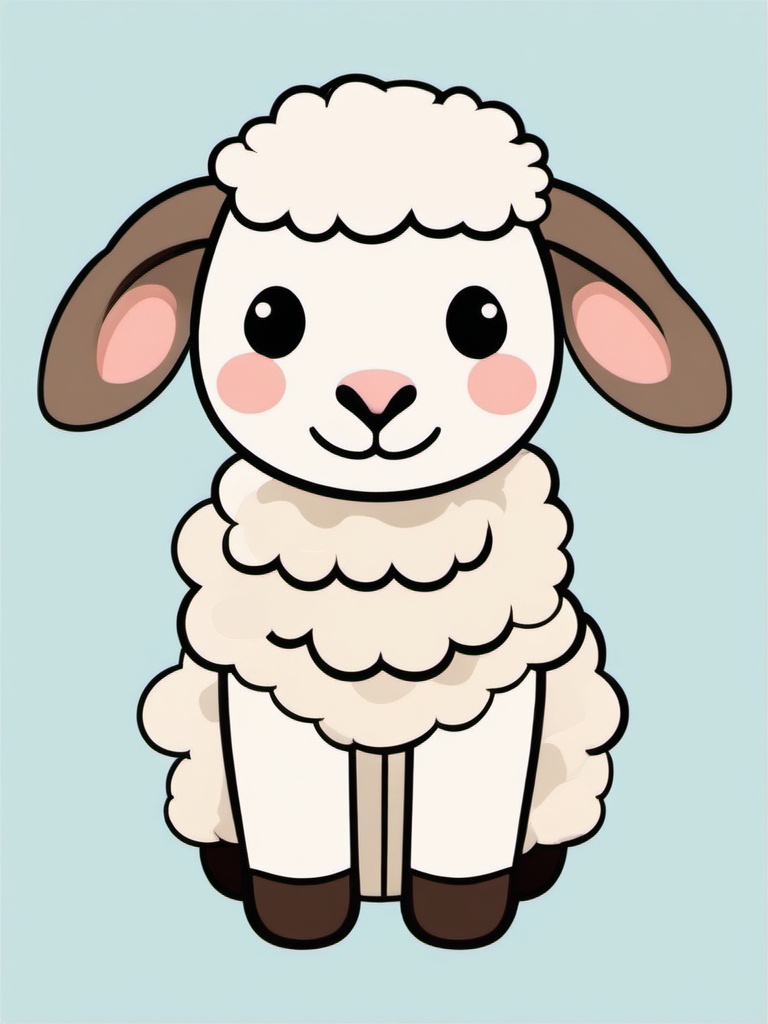 Lamb clipart - Soft and woolly lamb, ,vector color clipart,minimal