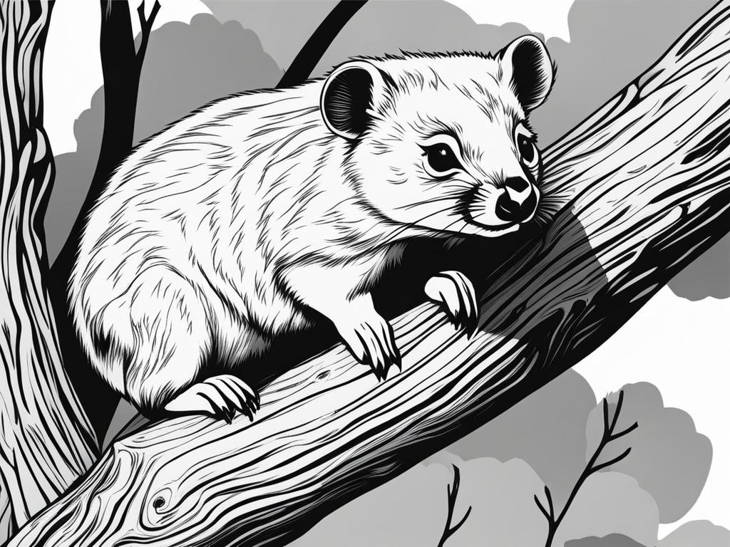 hyrax cute animals coloring page 