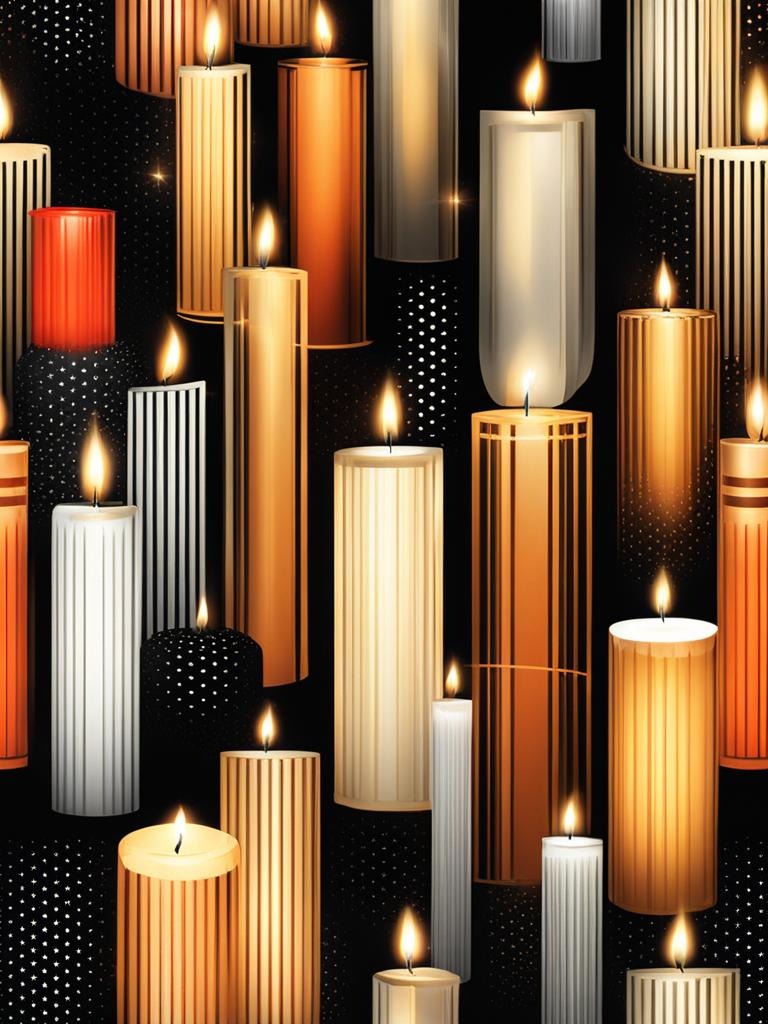 candle clipart - flickering and casting a soft glow. 