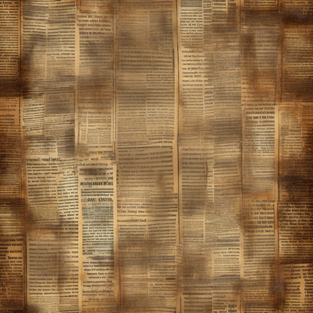 Newspaper Background - Step back in time with a vintage newspaper collage background, evoking nostalgia and historical charm.  intricate patterns, splash art, wallpaper art