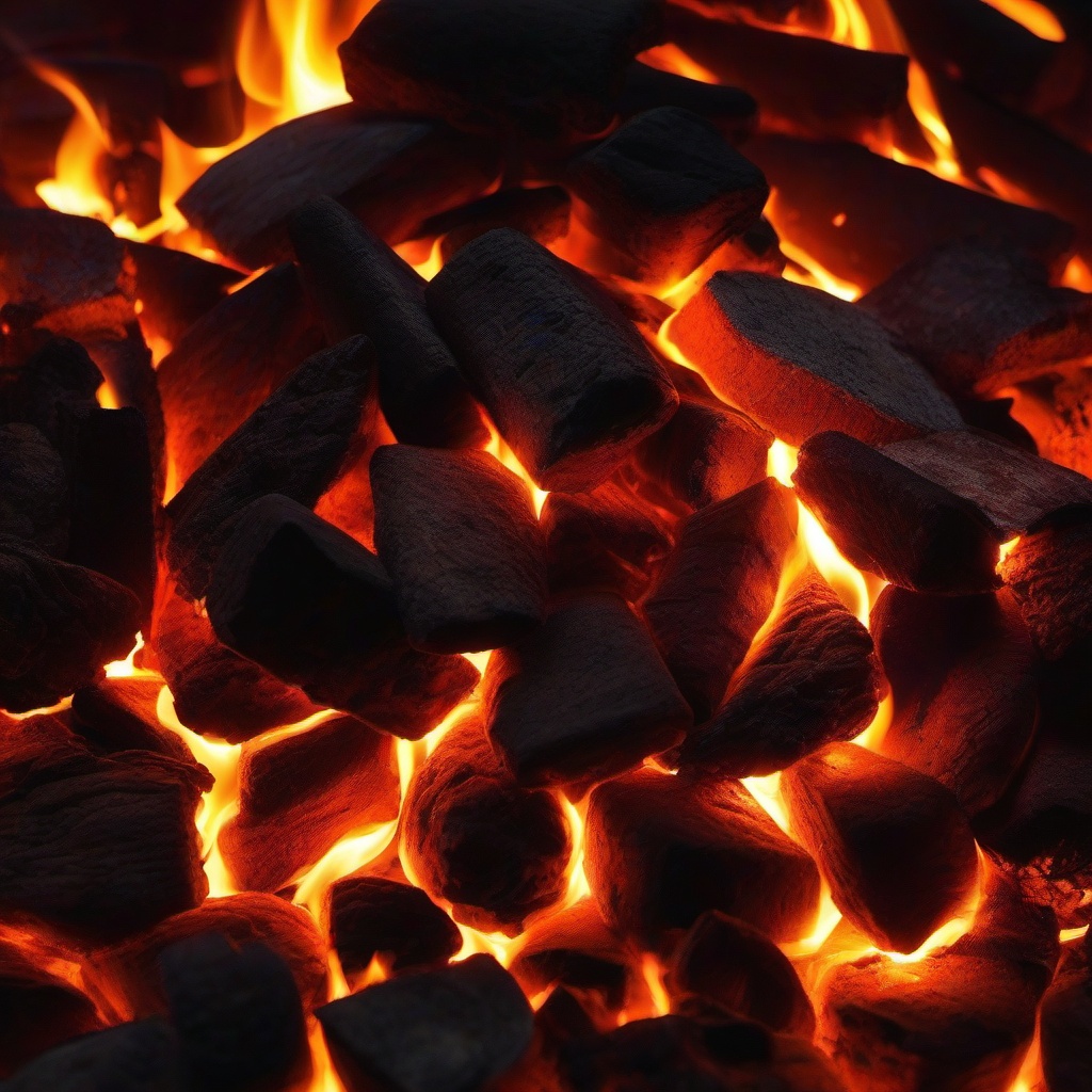 Fire Wallpaper - Warm fire with glowing coals  background wallpaper