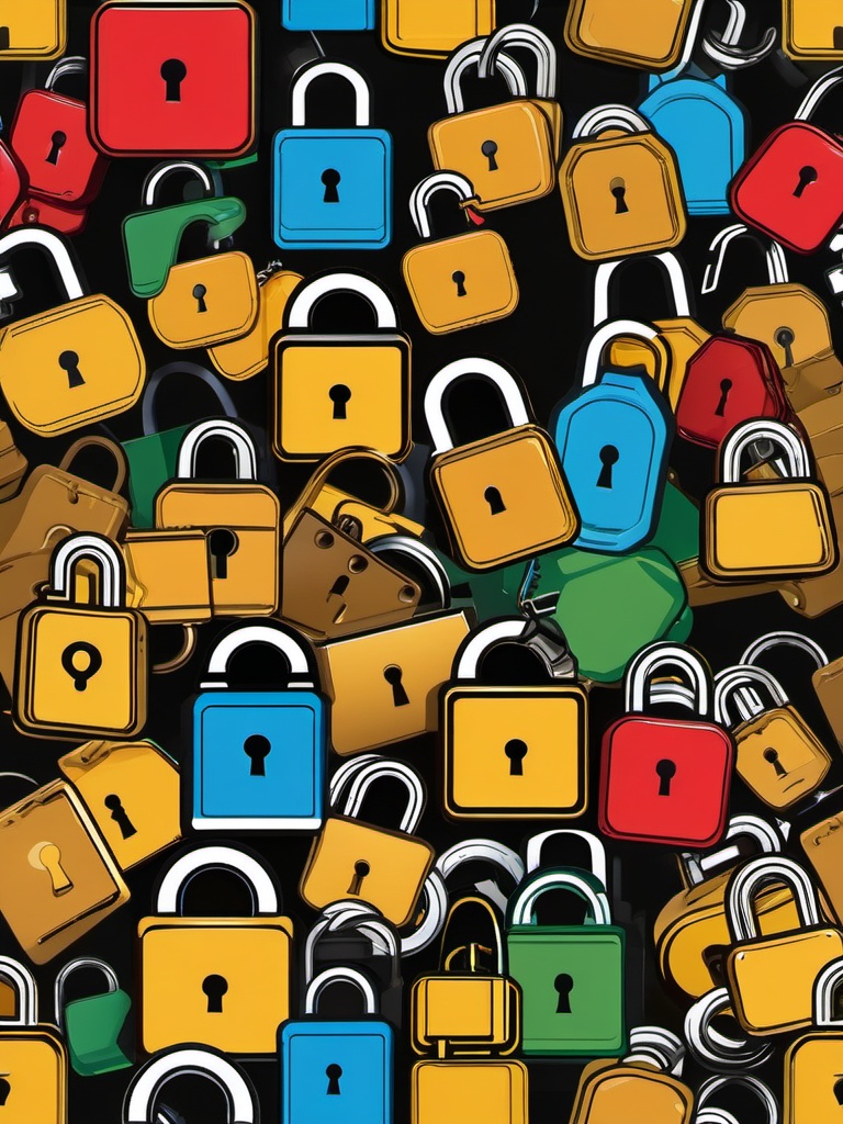 Lock clipart - Padlock symbolizing security and privacy,  color clipart, vector art